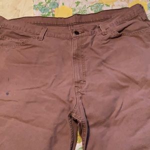 Size 40 canvas dickies work shorts brown no rip or tears but a few stains in pic